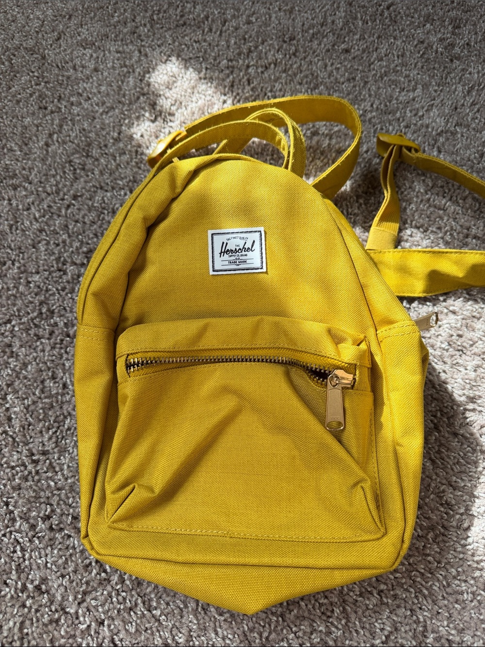 Herschel Supply Company mini backpack in mustard yellow